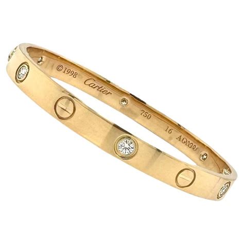 bracelet cartier diamant occasion|cartier bracelet full diamond price.